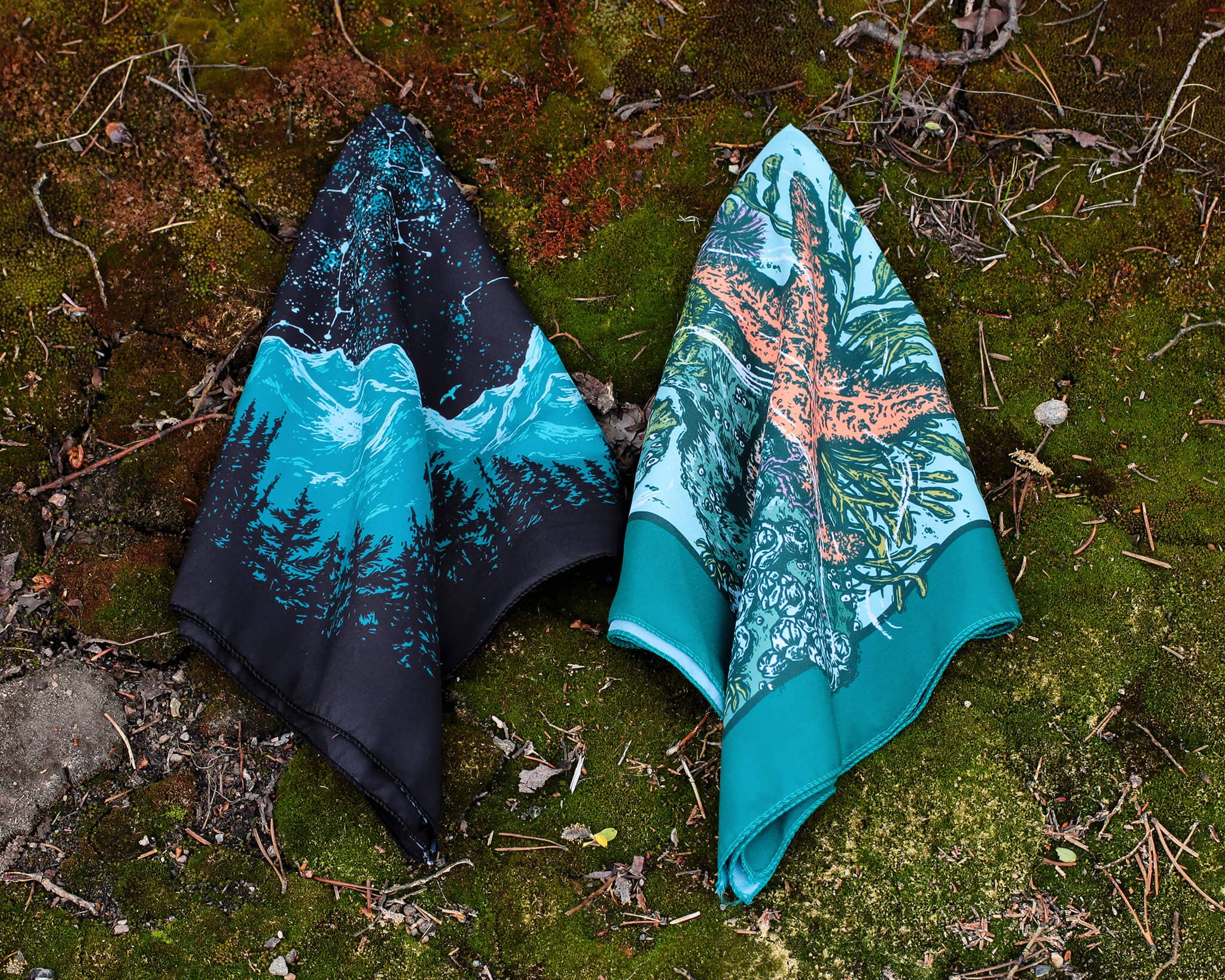 Alpinecho - Wholesale Bandana - Unisex - Moonlit Mountain Quick-Dry Bandana4
