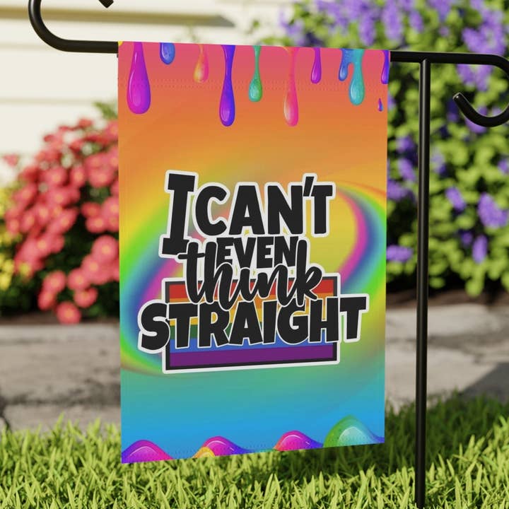 Jeg kan ikke engang tænke lige LGBTQ Pride Garden & House Banne for engroshandel hos Sparkle By Asha
