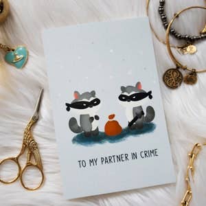 Cute Couple Card - To My Partner - Funny Anniversary Card for wholesale by Science cobs