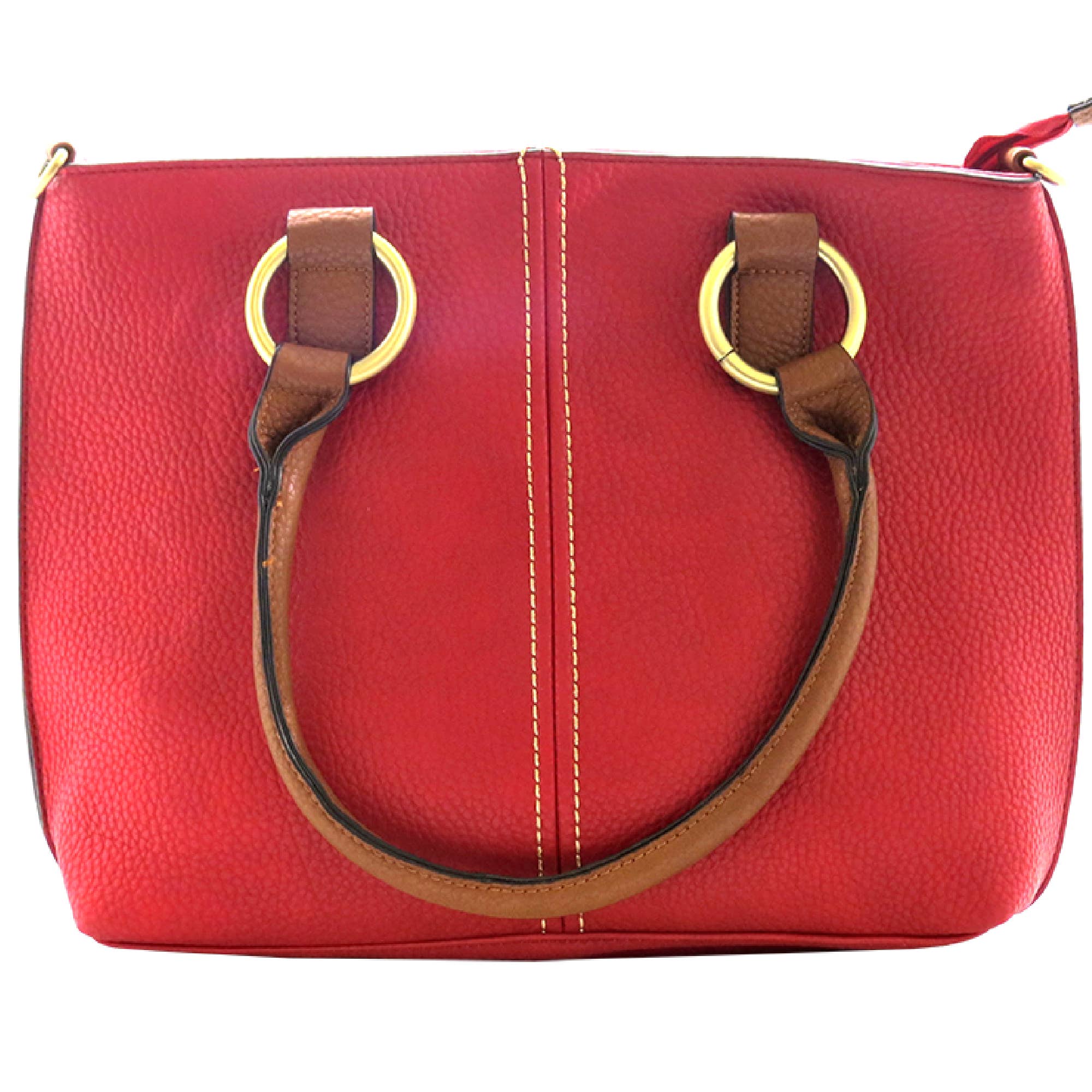 22 Tote - Wholesale Tote Bag - Women's - Pebbled Vegan Leather Triple-Compartment Shoulder Tote Bag11