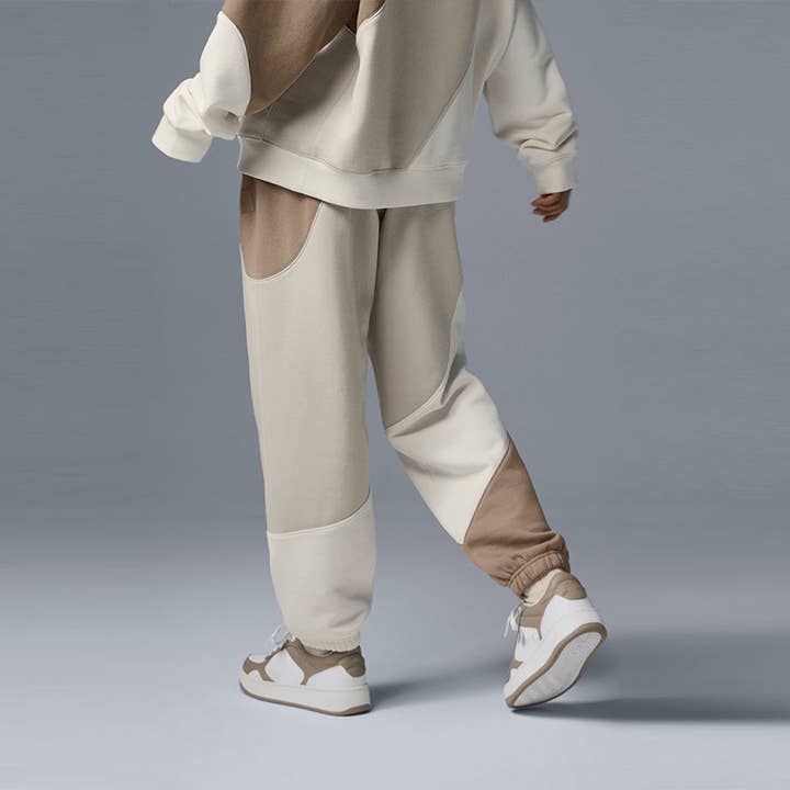 WONDERXFANS - Vente Pantalon de survêtement/de jogging – femme - Pantalon de survêtement décontracté à jambes larges et poignets contrastés.3