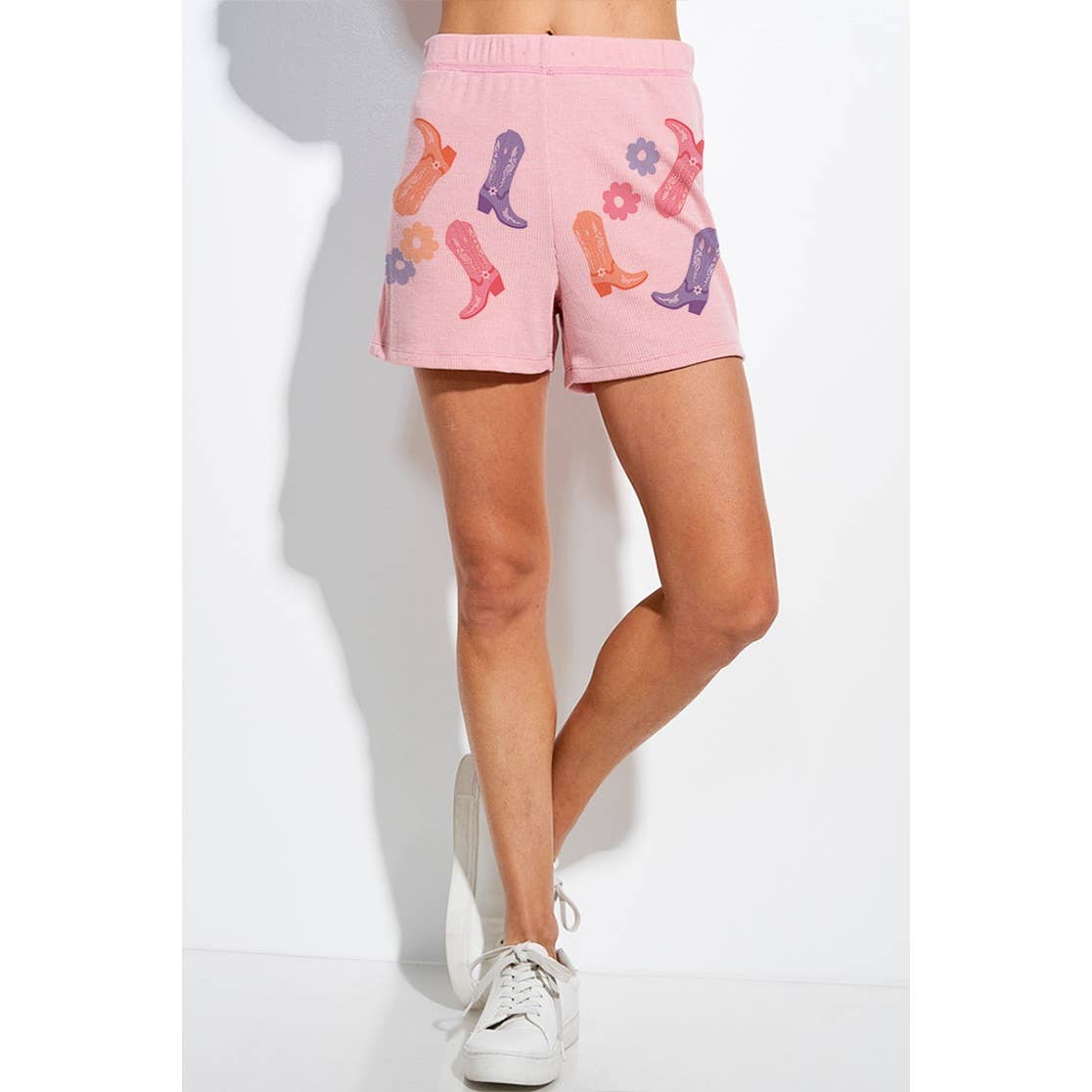 Phil Love – wholesale Lounge set – Women's – Cowgirl boots print lounge short pants set 22