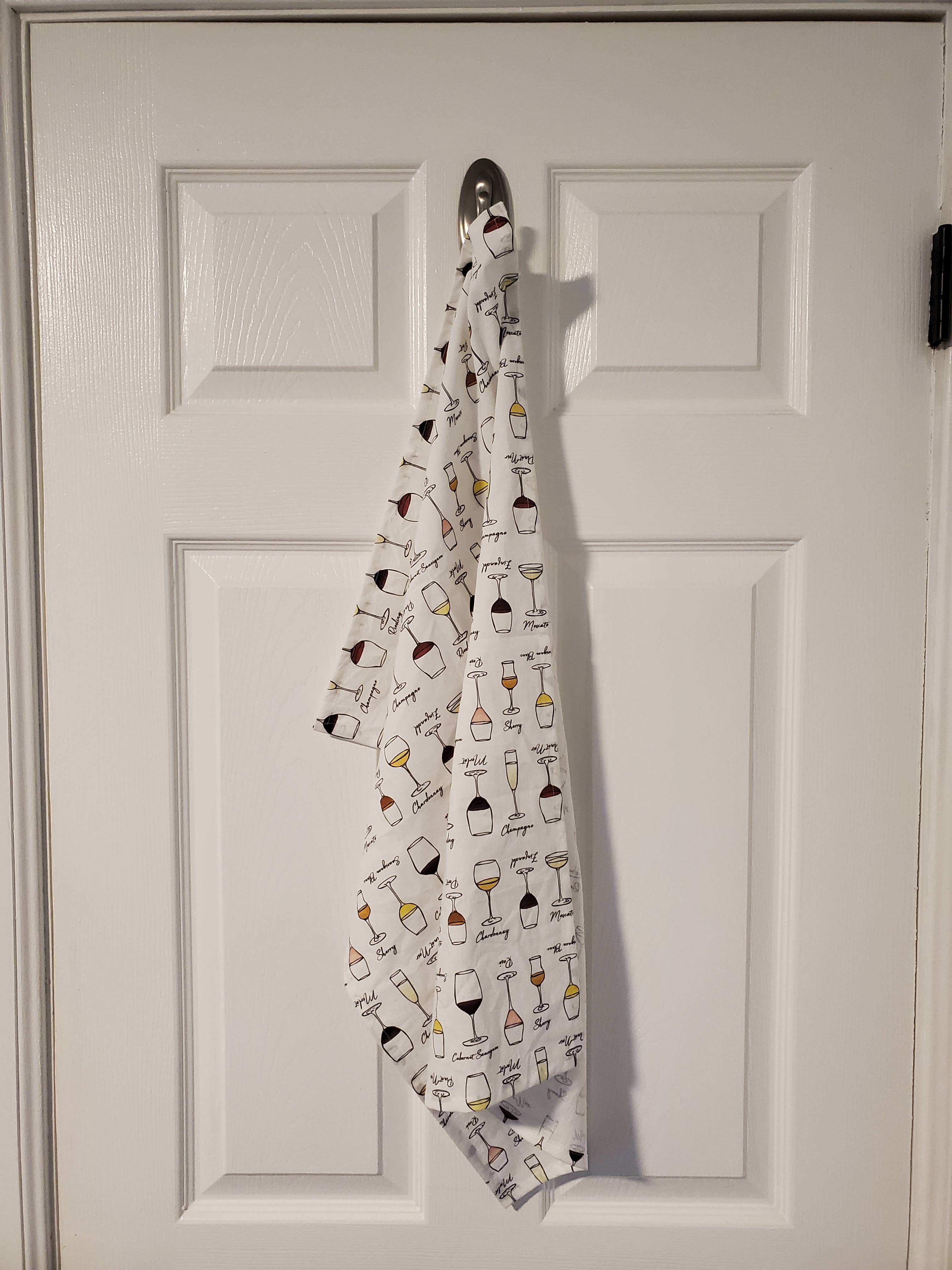 abigail hausman design & illustration - Wholesale Tea Towel - Wine Lover Tea Towel/Flour Sack Towel 19x285