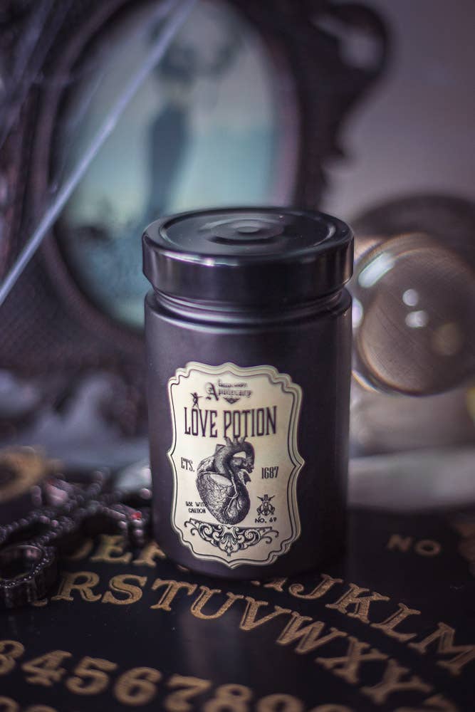Costurero Real - Wholesale Jar/Filled Candle - Halloween Decor Potion Candle Apothecary witch Gothic Black3
