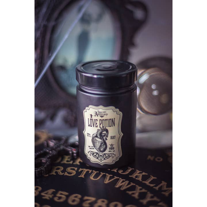 Costurero Real - Wholesale Jar/Filled Candle - Halloween Decor Potion Candle Apothecary witch Gothic Black3