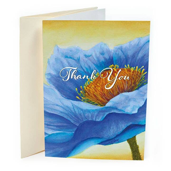 Dankeskarte „Blaue Blume Natur“ für den Großhandel von St Thomas Greetings