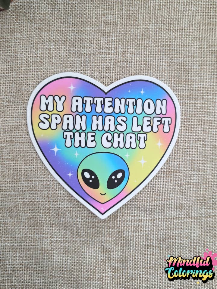 Sticker: Alien Heart for wholesale by Mindful Colorings
