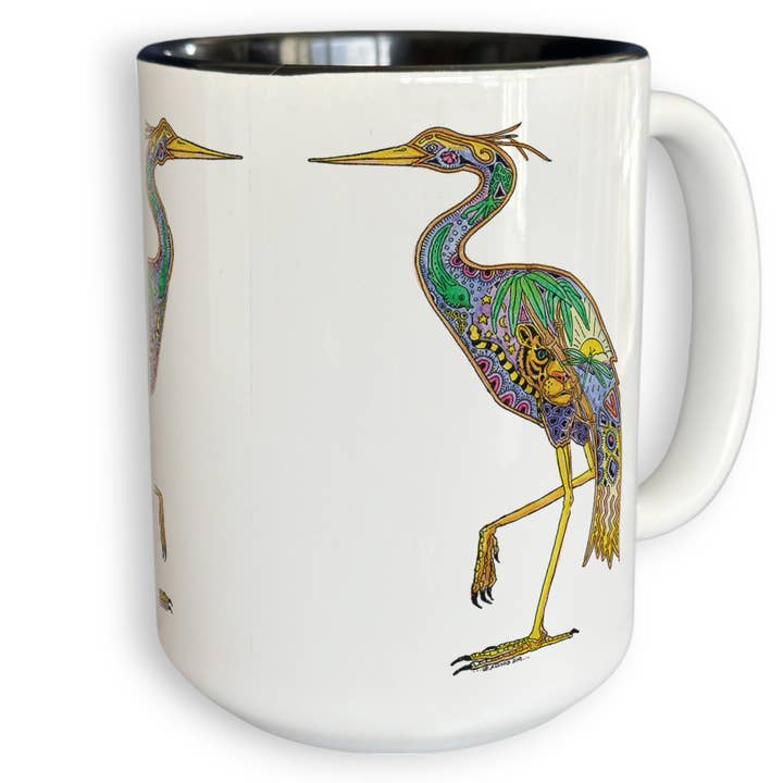 Heron 15 oz Mug for wholesale by EarthArt International