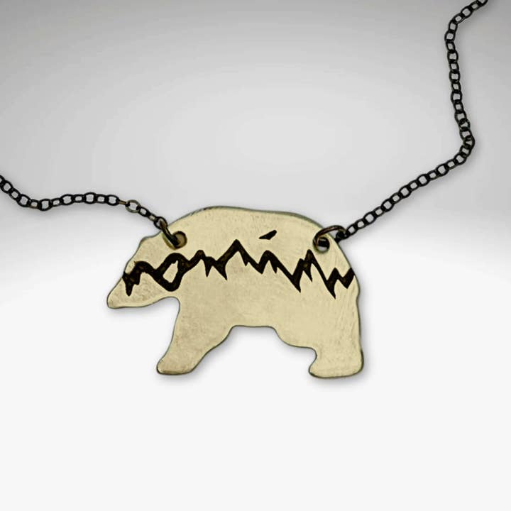 Bears in the Mountains Necklace for wholesale by Daphne Lorna