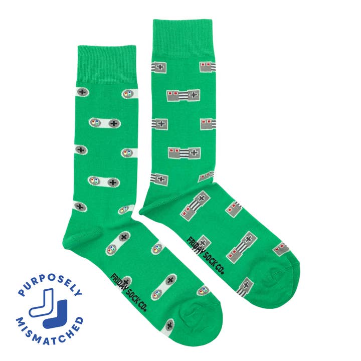 Men’s Video Game Controller Socks for wholesale by Friday Sock Co.