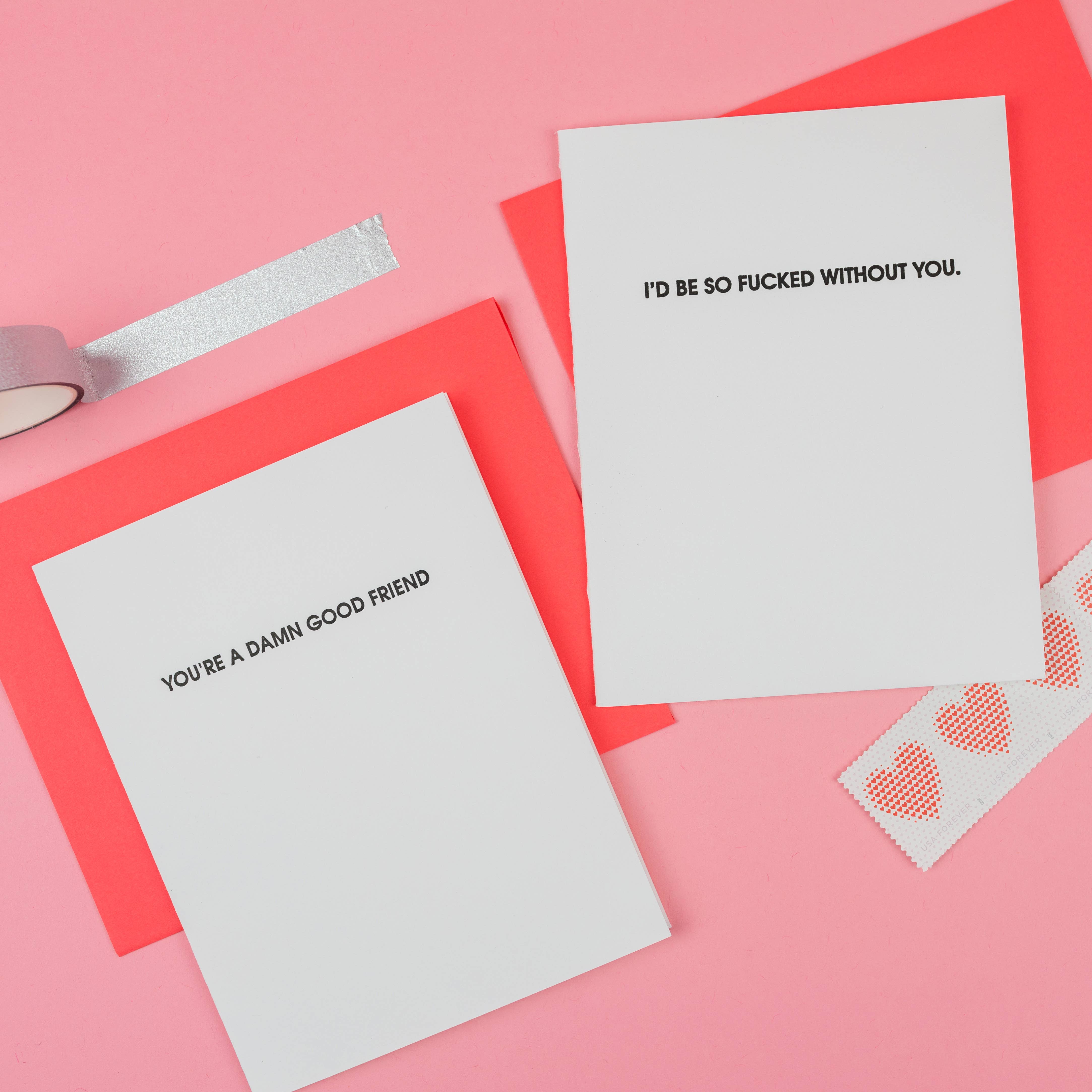 Chez Gagné – Engroshandel Kærlighedskort – Jeg var virkelig lost uden dig - venskab | kærlighed - brevtryk kort2