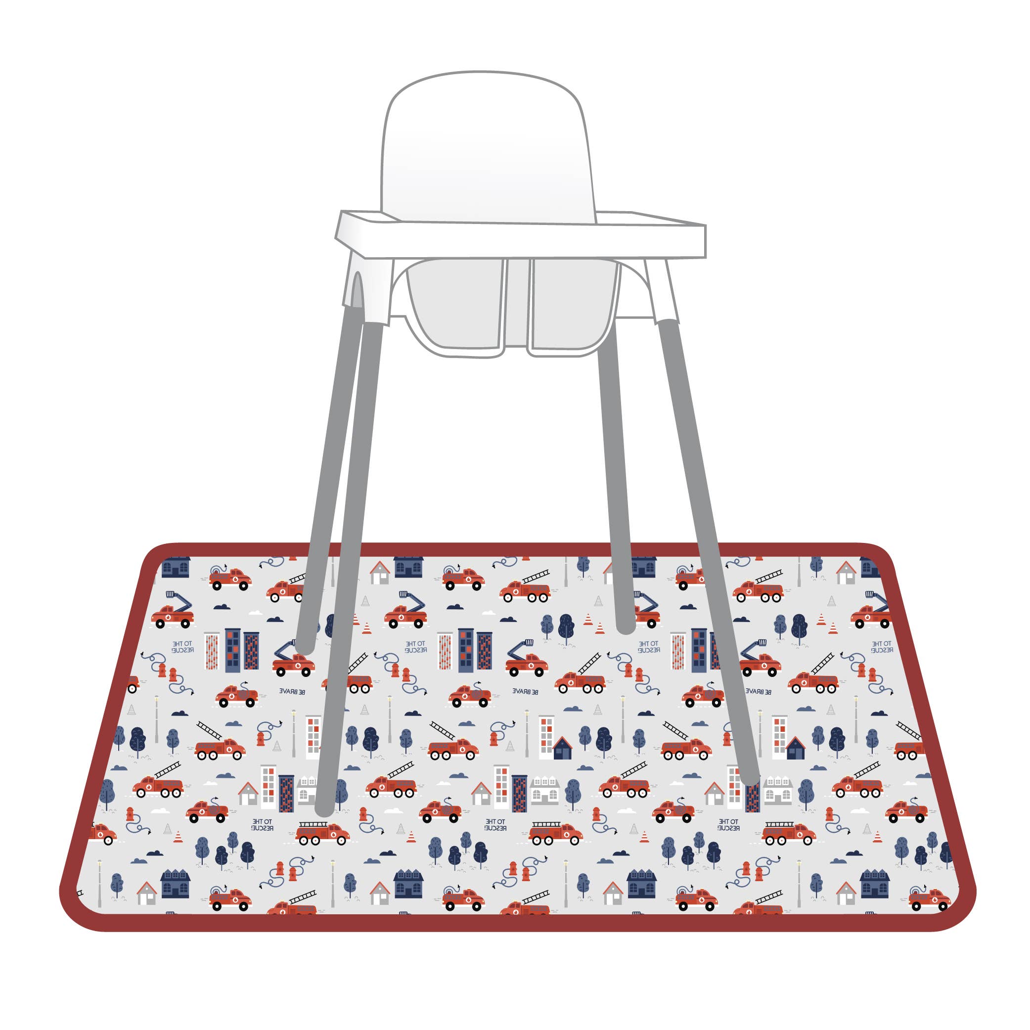 BapronBaby - Wholesale Placemat - Be Brave Firefighter - Splash Mat - A Waterproof Catch-All0
