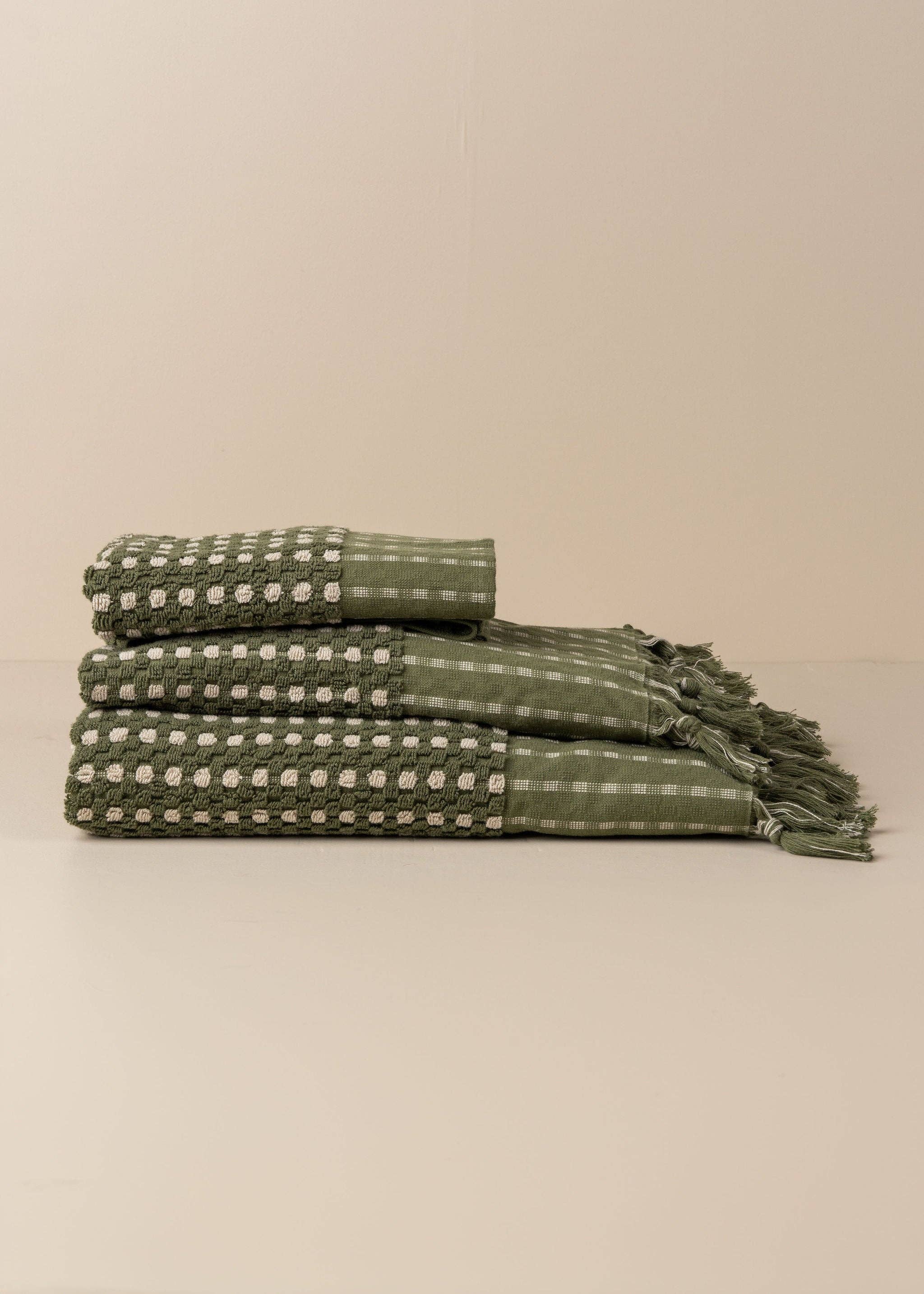 Saardé - Venta al por mayor Toallas de baño - Colección de toallas Chickpea | Olive/Stone2