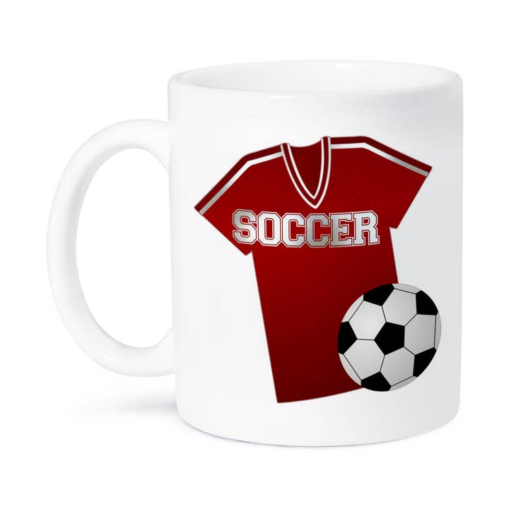 3dRose - Wholesale Coffee Mug - 3dRose, Red Soccer Jersey and Ball Design, Mug8