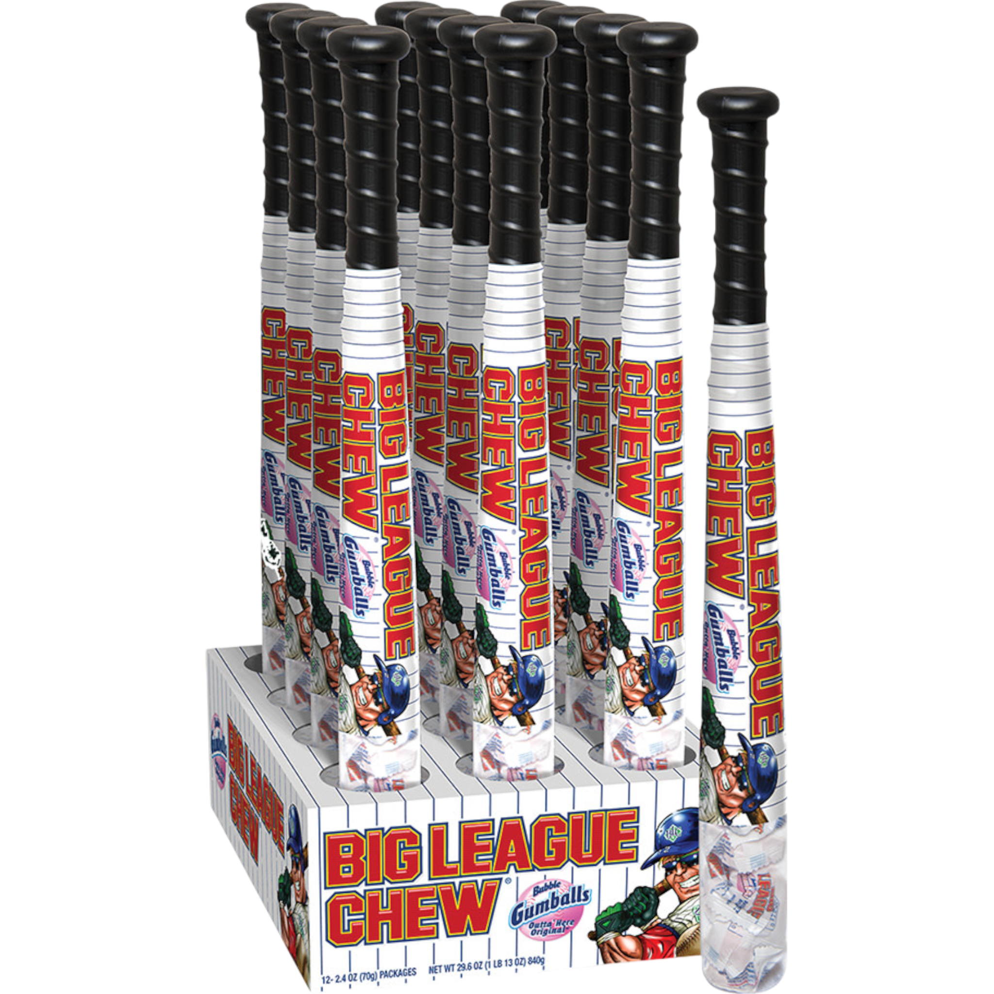Cow Crack Wholesale - Vente Chewing-gums - Gumballs en forme de batte de baseball Big League Chew0