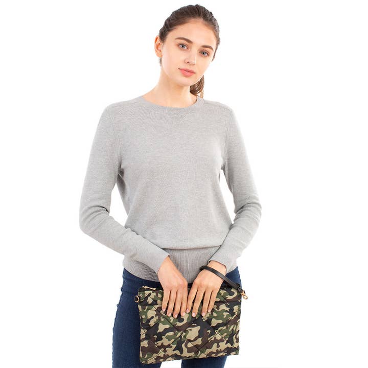 Hana - Wholesale Crossbody Bag - Women's - Camouflage Pattern Padded Mini Crossbody Bag2
