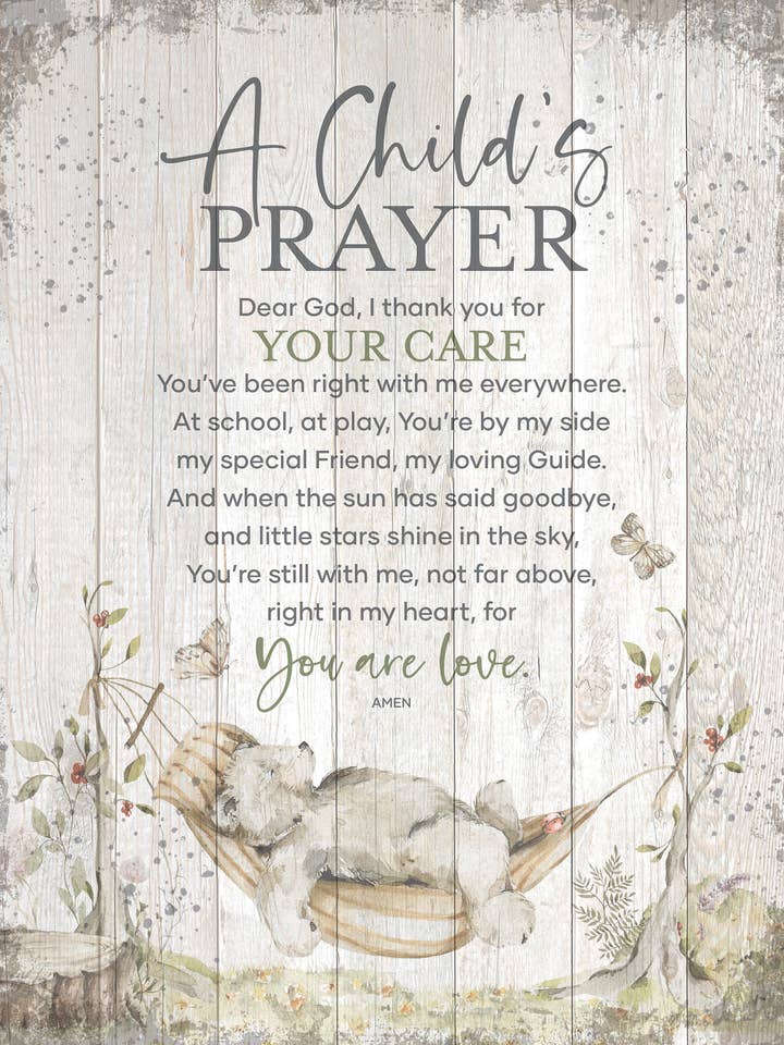 La oración de un niño - Timberland Art 11.75X15 para venta al por mayor de Dexsa