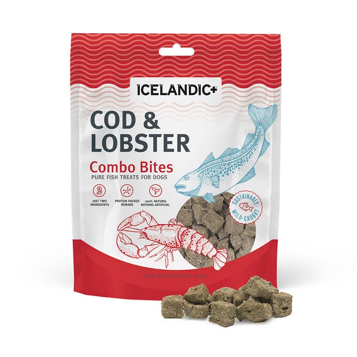Icelandic+ - Wholesale Pet Treats - Dog - Cod & Lobster Combo Bites Fish Dog Treats0