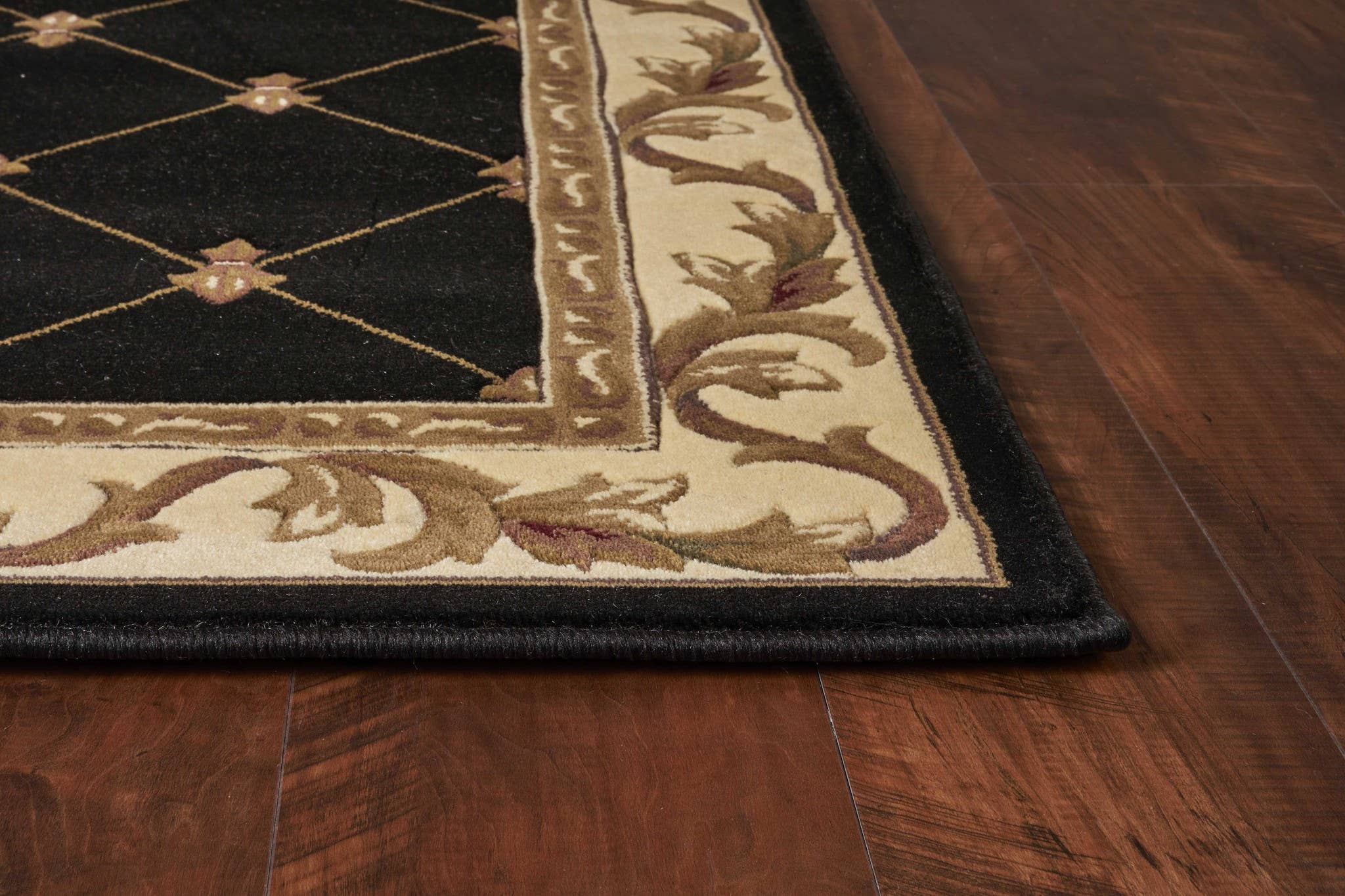 HomeRoots - Wholesale Area Rug - 2'X3' Black Machine Woven Fleur De Lis Indoor Accent Rug3