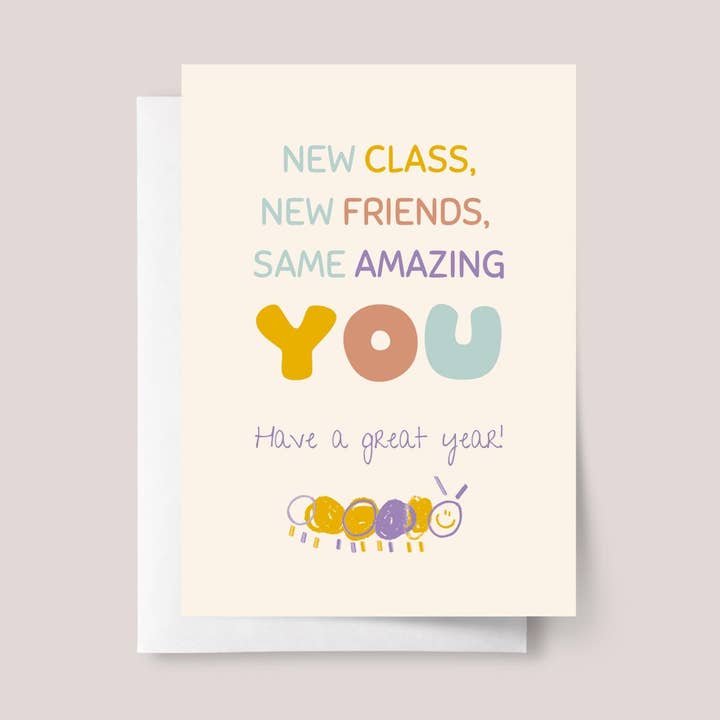 Cartão de Incentivo para o Primeiro Dia de Escola, Novo Professor por atacado de Design Sprinkles