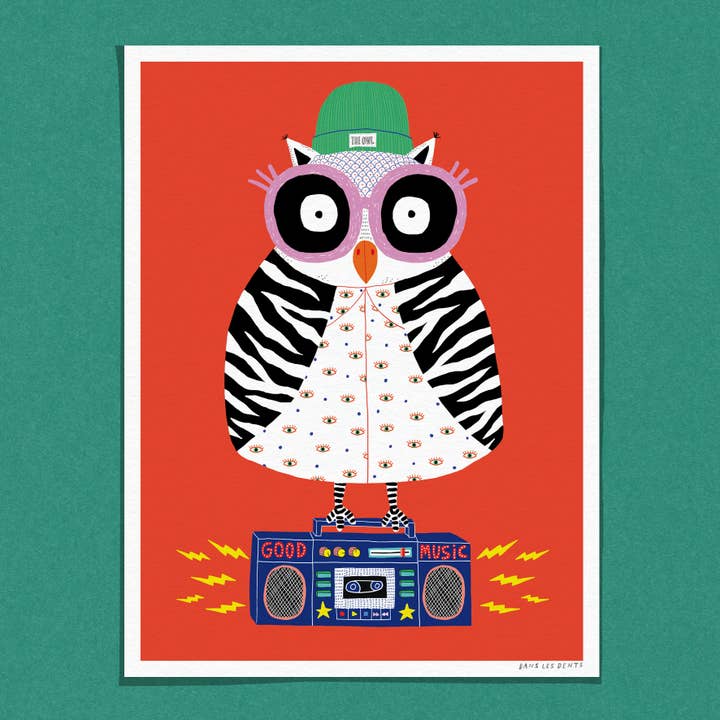Poster 30X40 CM - THE OWL - AFF36 for wholesale by Dans Les Dents