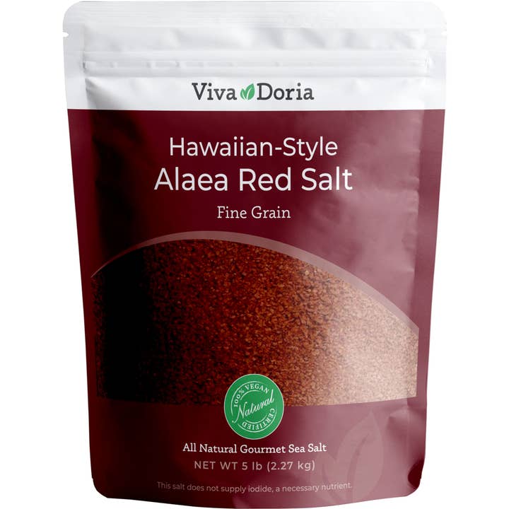 Hawaiian Red Alaea Sea Salt, Fine Grain, 5 lb for wholesale by VIVA DORIA INC.