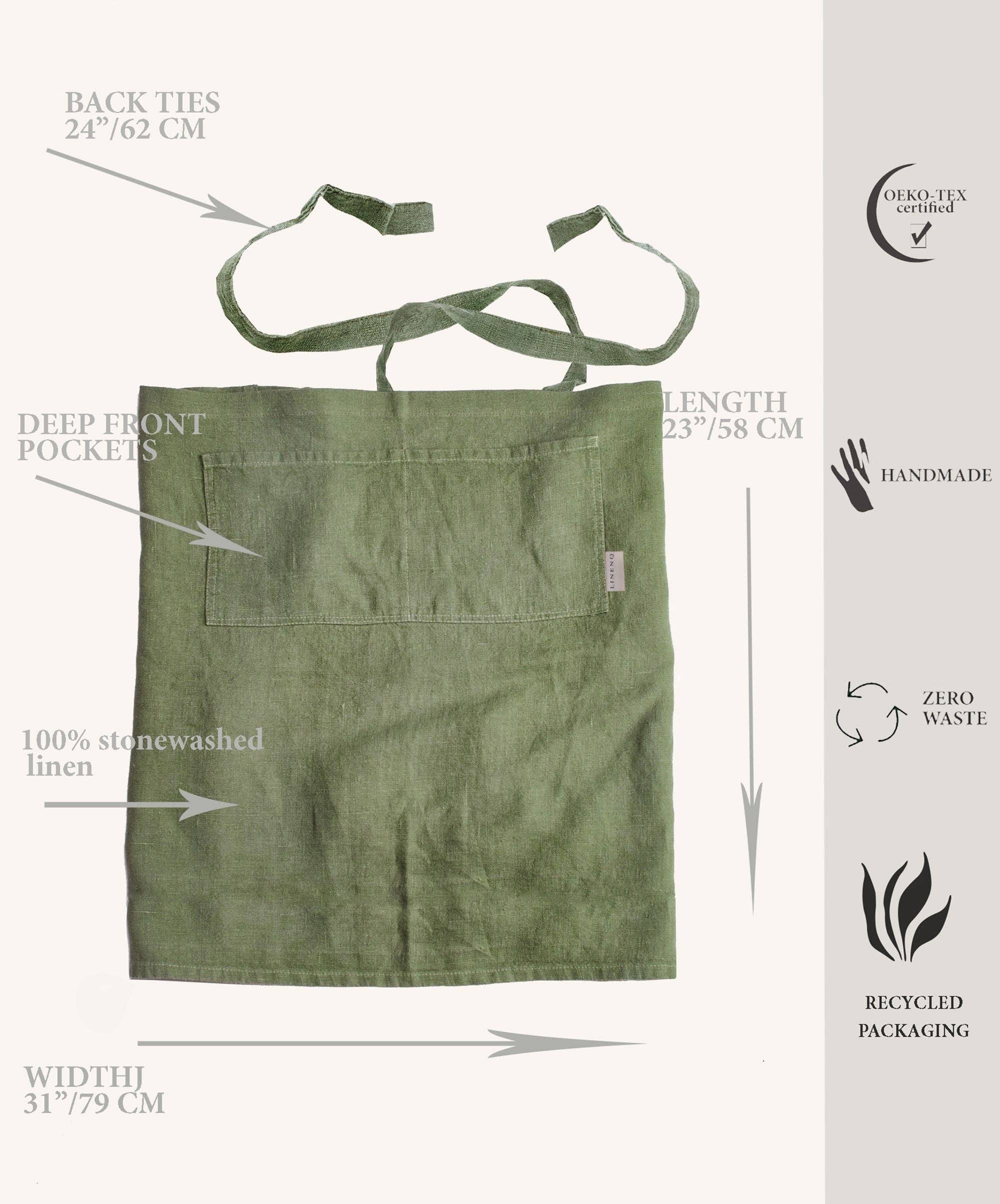 LinenQ - Wholesale Apron - Linen half apron 5