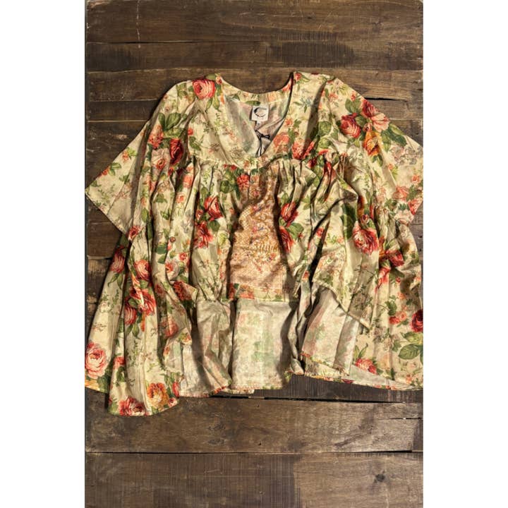 Jaded Gypsy - Wholesale Blouse - Women's - Rose Garden Trellis Top1
