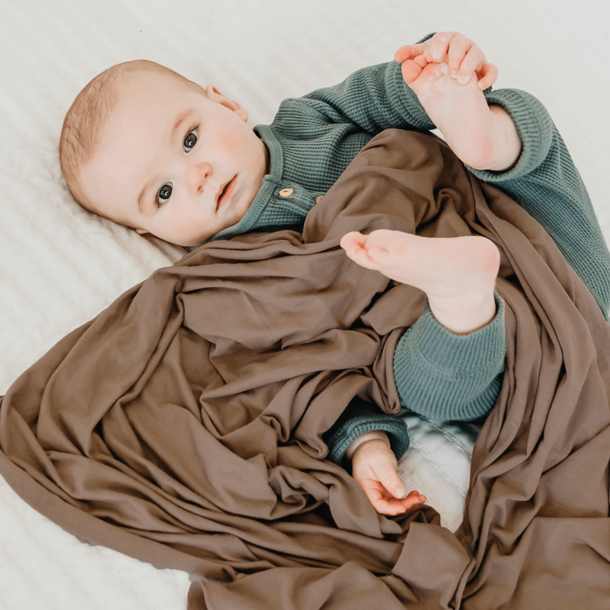 Copper Pearl - Wholesale Swaddle - Baby - Knit Swaddle Blanket - Gobi4