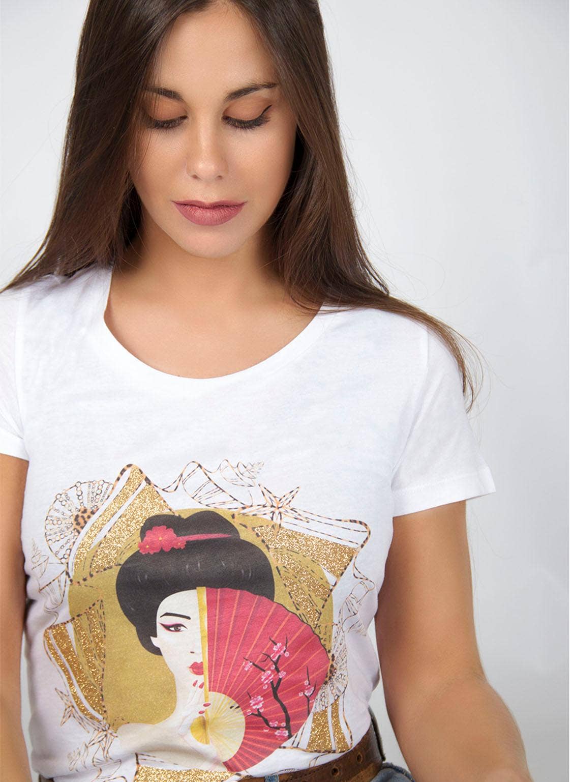 White HYD T-SHIRT TSF GEISHA LIMITED-WHITE for wholesale on Faire0