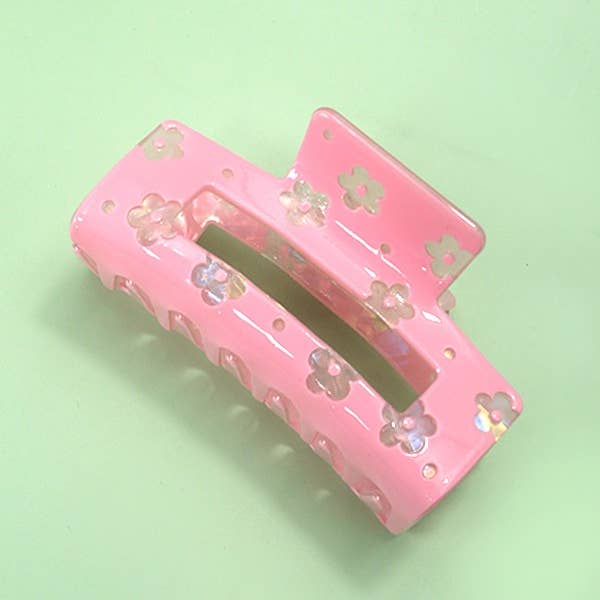 JOSSLYN by wall to wall - Wholesale Hair Clip - Women's - LUXE CUTOUT DAISY HAIR CLAW CLIP | 40H804