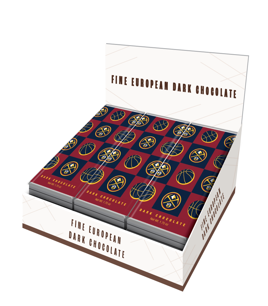 Game On Foods - Wholesale Chocolate Bar - Denver Nuggets 1.75oz Dark Chocolate Bars (24ct)1