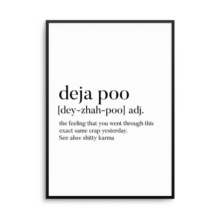 Deja Poo Adj. Print for wholesale by D'LUXE PRINTS