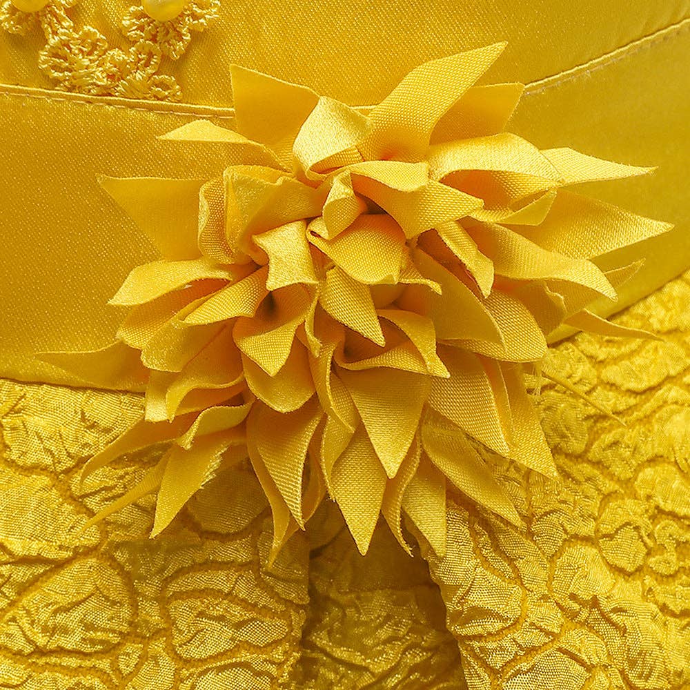 MyKids-USA® - Wholesale Dress - Kids - Baby Girl Flower Patched Design Solid Color Sleeveless Princess Formal Dress20