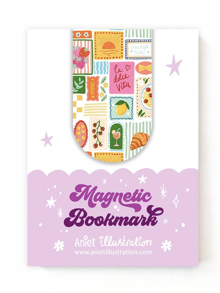 Magnetiskt Bokmärke La Dolce Vita Frankrike Italien för wholesale av Aniet Illustration
