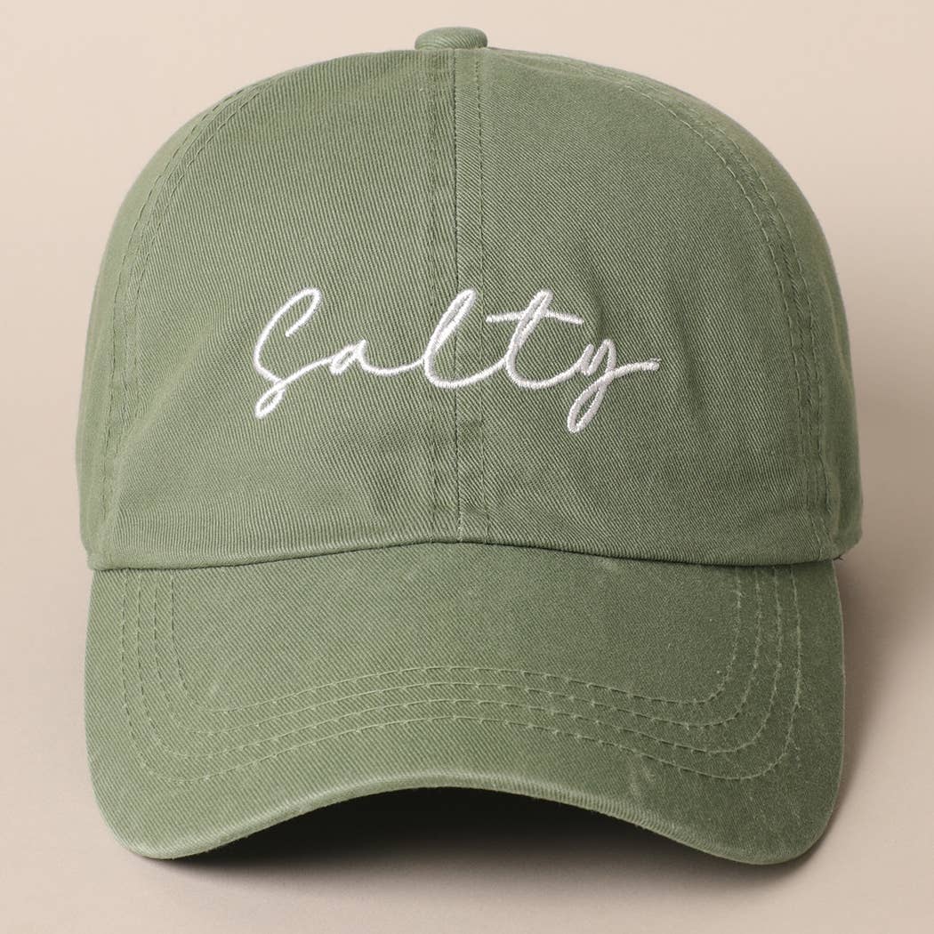 Fashion City - Wholesale Baseball Cap - Women's - Salty Lettering Embroidery Baseball Cap8
