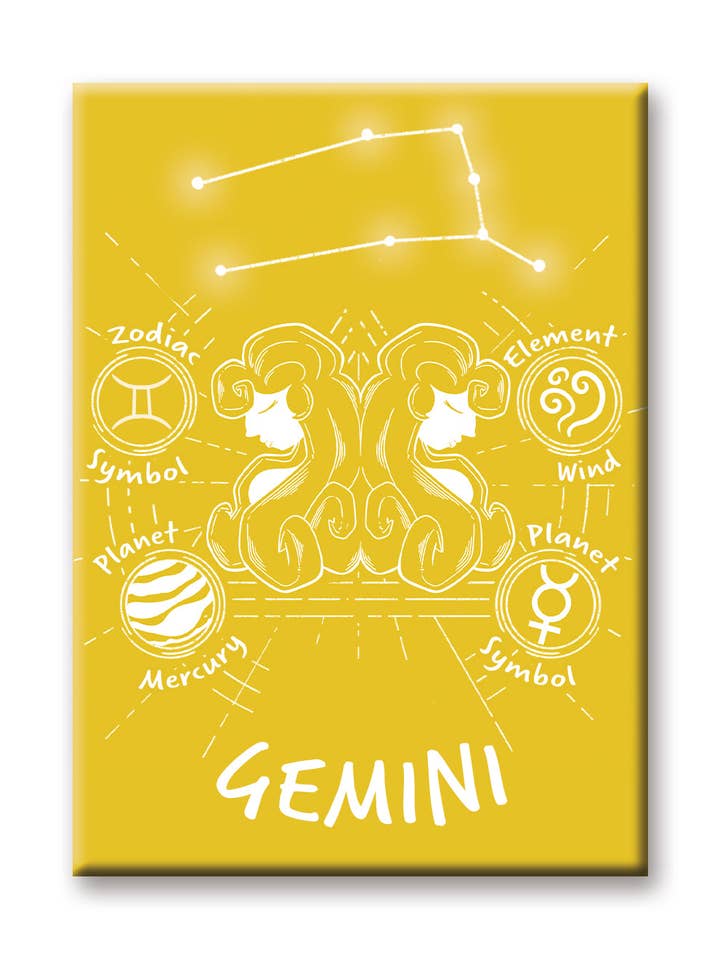 Horoscope - Gemini Flat Magnet (2.5" x 3.5") for wholesale by Great Stuff Novelties (GSN) by NMR Brands