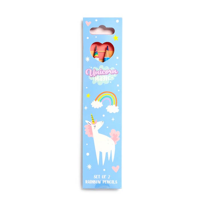 Einhorn-Magie-Set mit 2 Regenbogenstiften für den Großhandel von Puckator Ltd