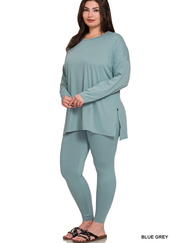 Vanilla Monkey – wholesale Lounge set – Women's – Plus Brushed Dty Microfiber Loungewear Set7