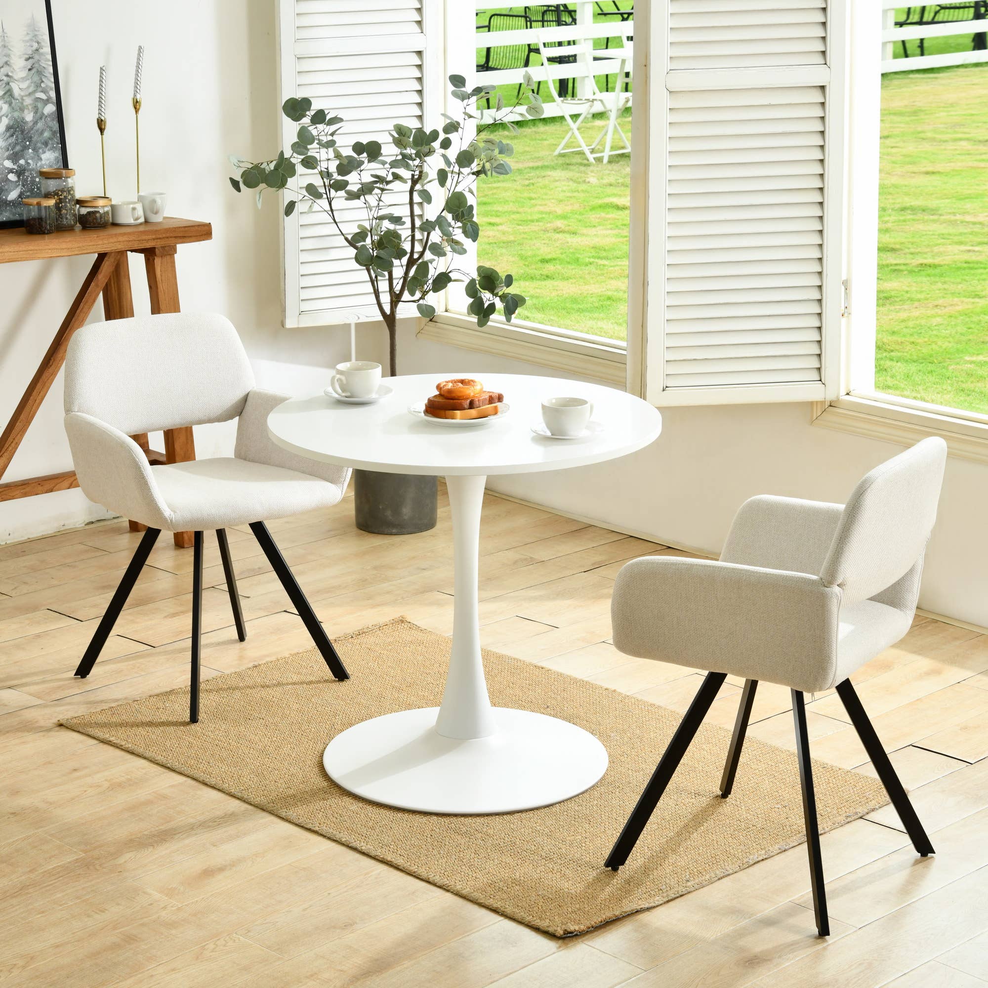 HOMYCASA DESIGN INC - Wholesale Side Table - Modern Round White Dining Table1