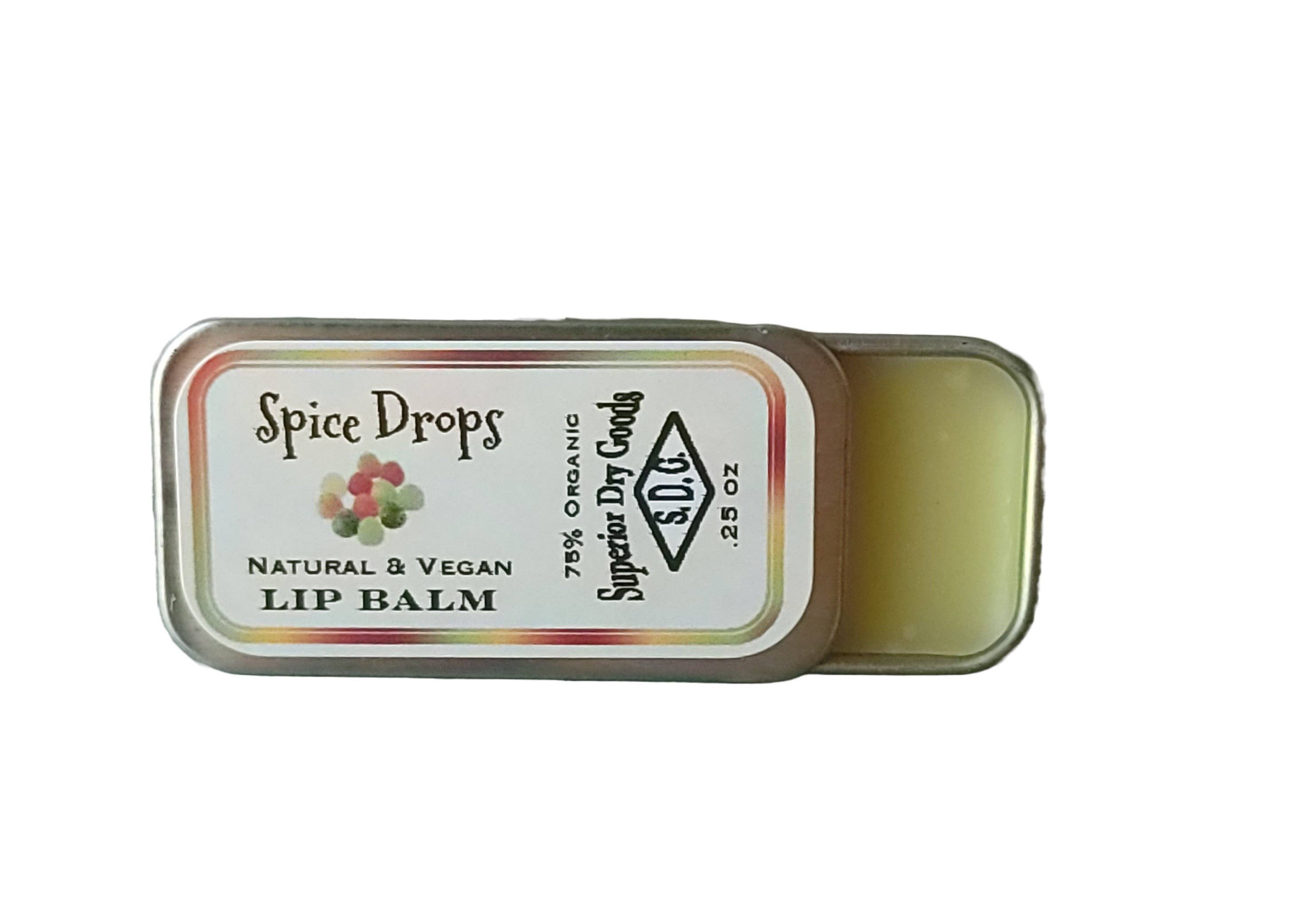 Superior Dry Goods - Wholesale Lip Balm - Natural Lip Balm Variety | 7 Vegan Flavors | Slider Tins5