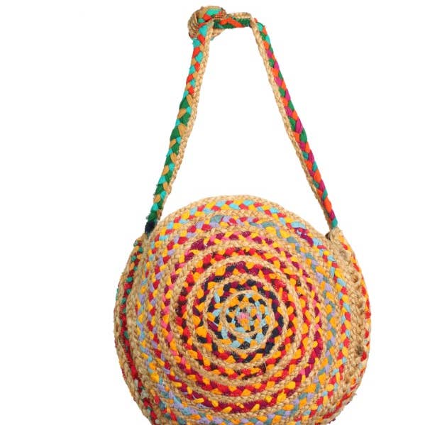 Damer indiske naturlige halm håndtaske mulepose for engroshandel hos Nima Accessories Inc