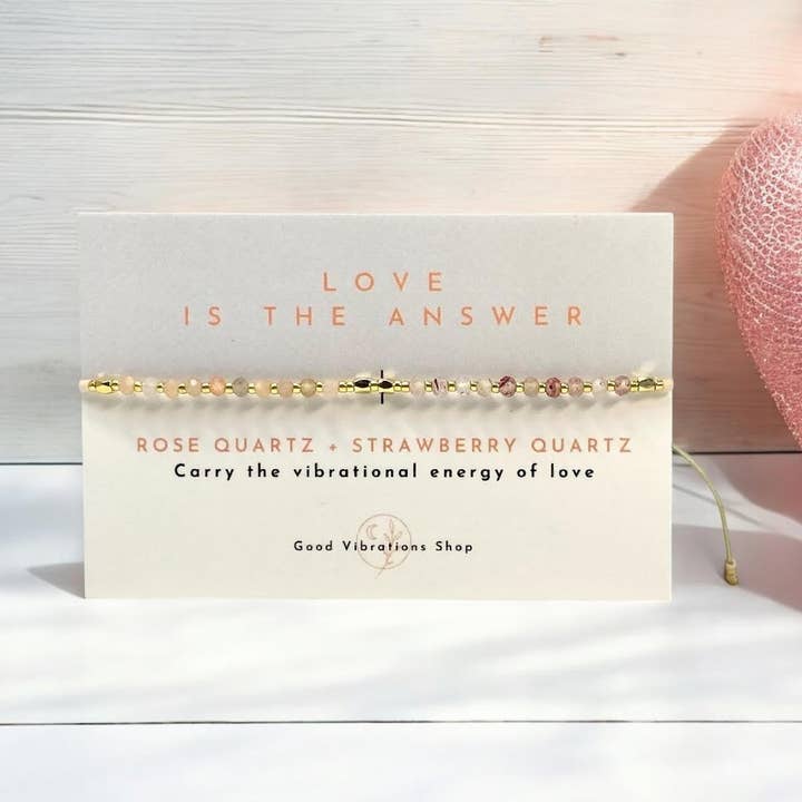 Love Is The Answer ⎮ Gemstone Intention Bracelet and other Purchase Wholesale answer. Free Returns & Net 60 Terms on Faire trending on Faire.