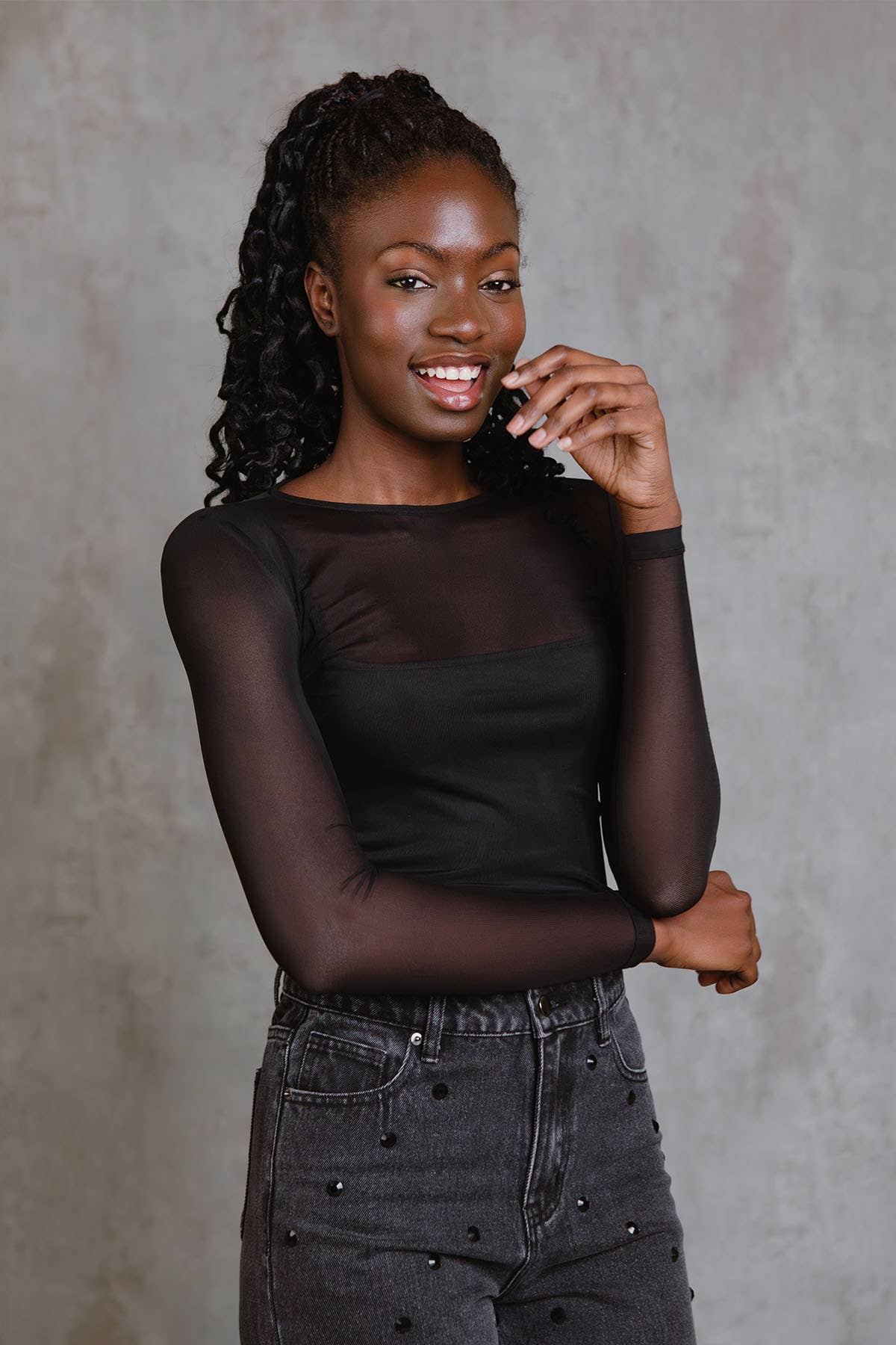 Zwart ZWARTE GIACINTA TOP voor groothandel op Faire0