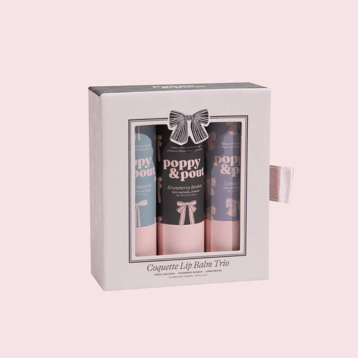 Poppy & Pout - Wholesale Lip Balm Set - Gift Set, Coquette Lip Balm Trio