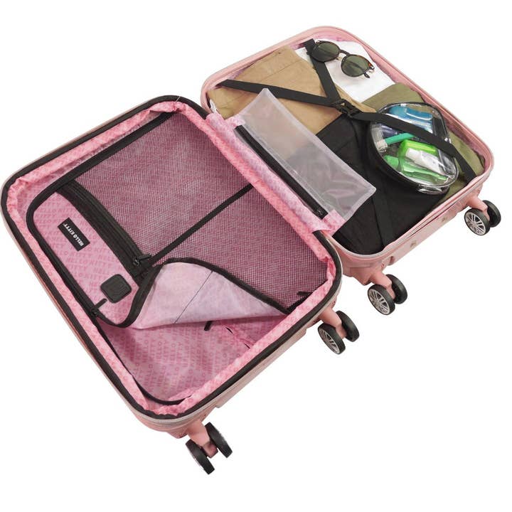 FUL Luggage (Concept One) – wholesale Luggage – Hello Kitty Pose All Over 22" Hard-Sided Luggage Pink2