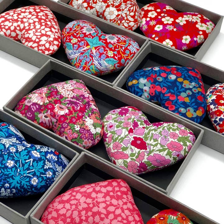 10 Assorted Boxes of 2 Lavender Hearts for wholesale by Lime Tree Design - US