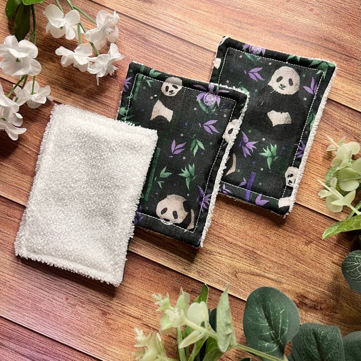 Giant Panda Reusable Exfoliating Pads for wholesale by Tahlia Paige