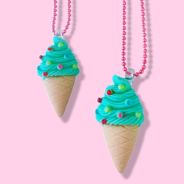 Pop Cutie Accessories & Gifts - Europe - Wholesale Kids necklace – Kids - Pop Cutie Ice Cream Pistachio Kids Necklace Soft Serve 1