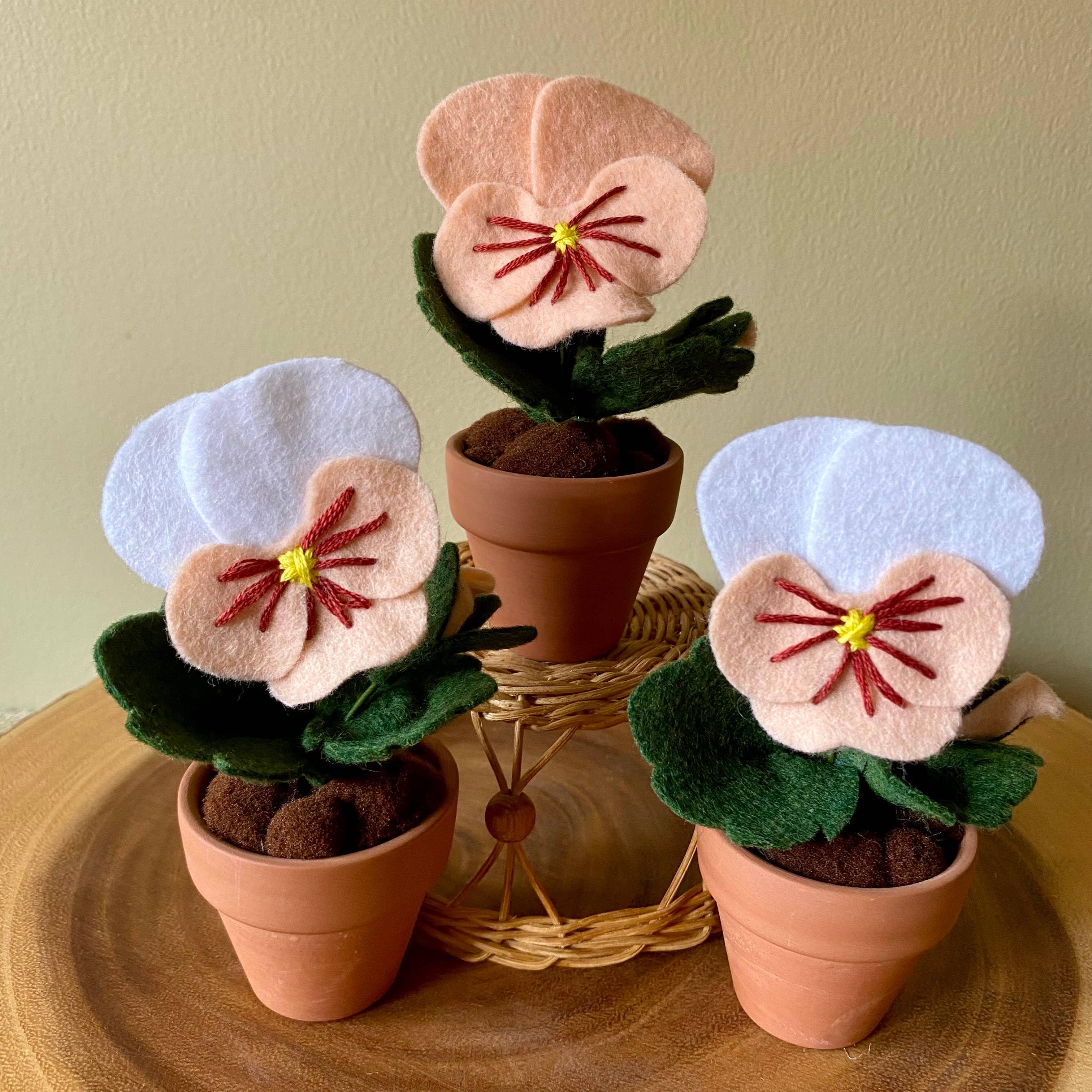 ForgetBKnot - Wholesale Artificial Flowers - Pansy Felt Forever Flower11